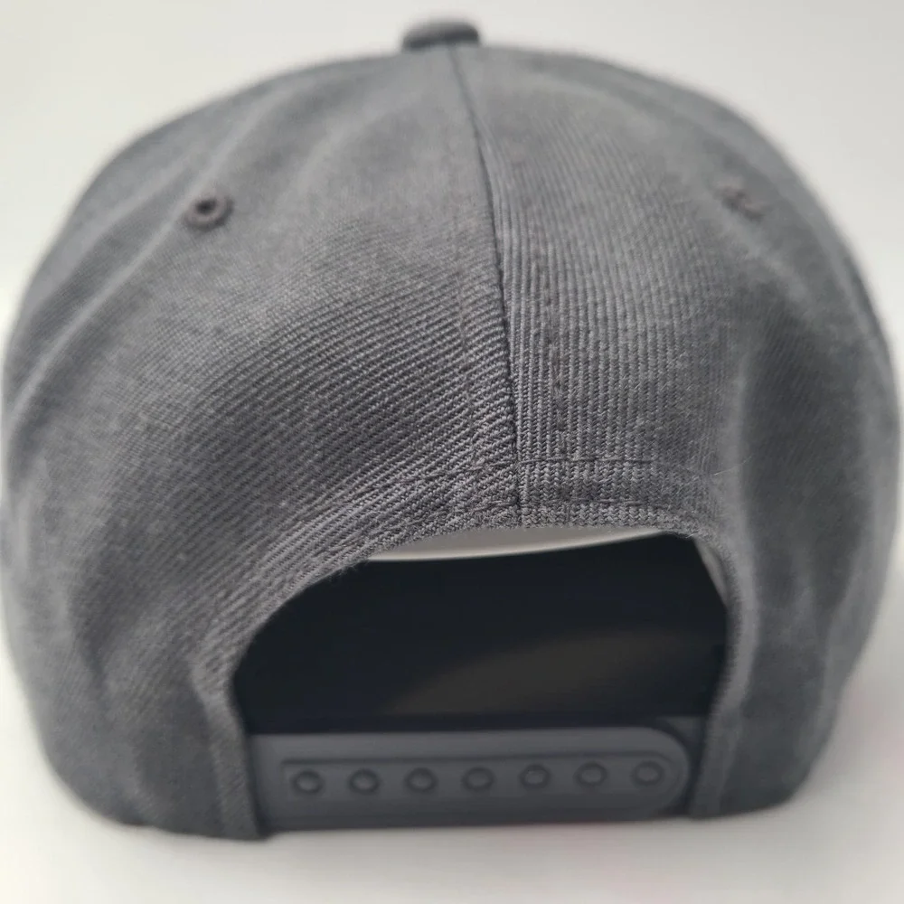 Fly Fishing Hat Snapback Gray Yupoong Wool Blend BMFS Bob Mitchells Fly Shop Men